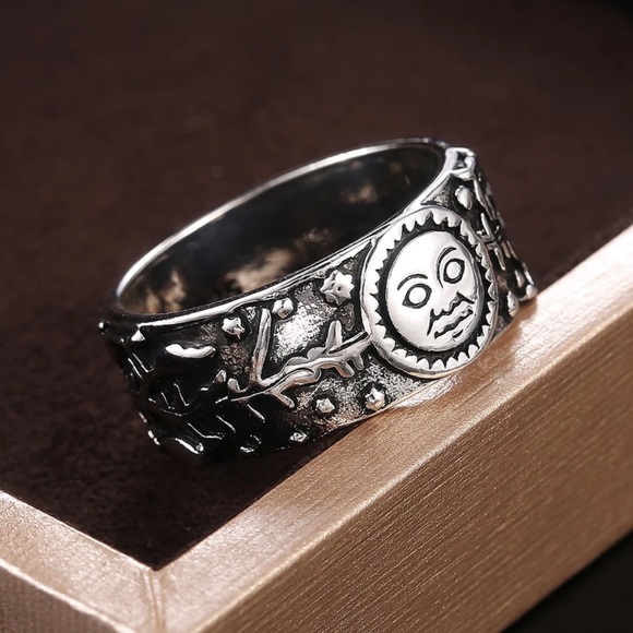โ๏ธ Sun & Moon Sterling Silver BOHO S925 Ring ๐ - Picture 6 of 6